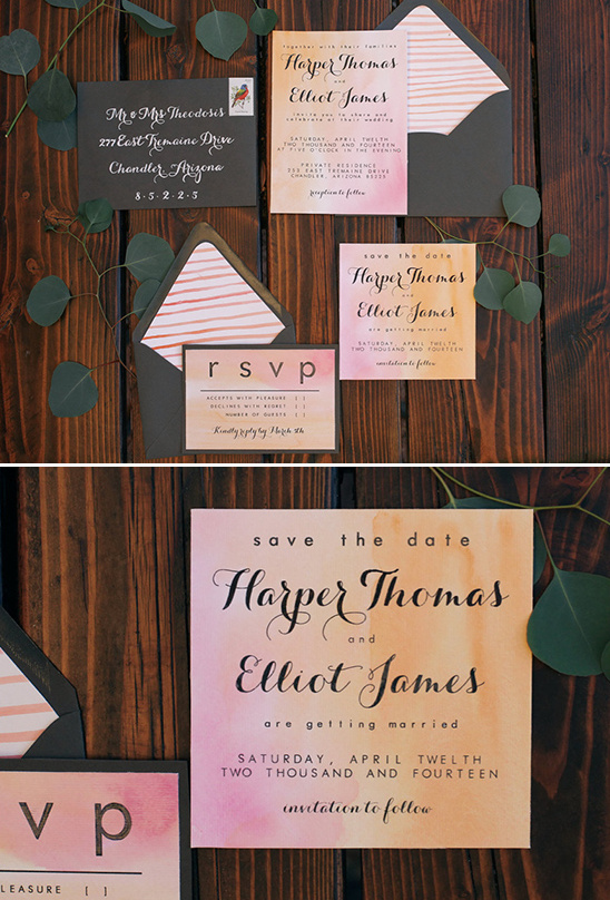 watercolor wedding invite