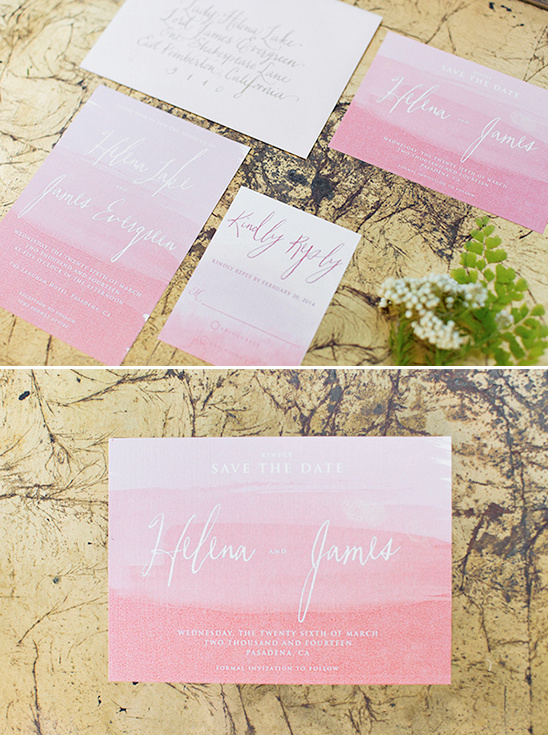 watercolor wedding invite