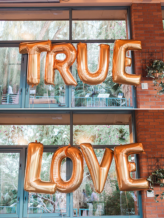 true love gold balloons