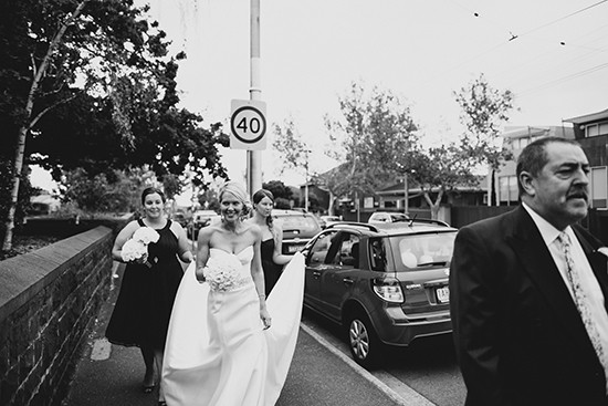 Intimate, Modern Black & White Wedding