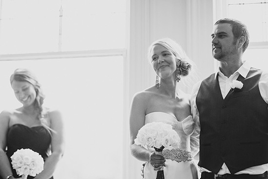 Intimate, Modern Black & White Wedding