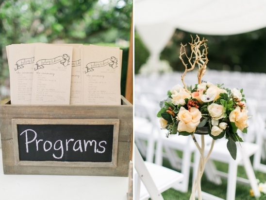 floral aisle decor and program box