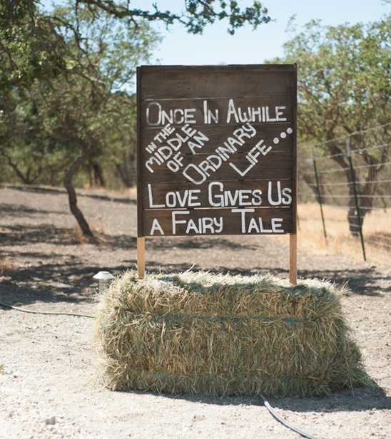 rustic fairytale sign