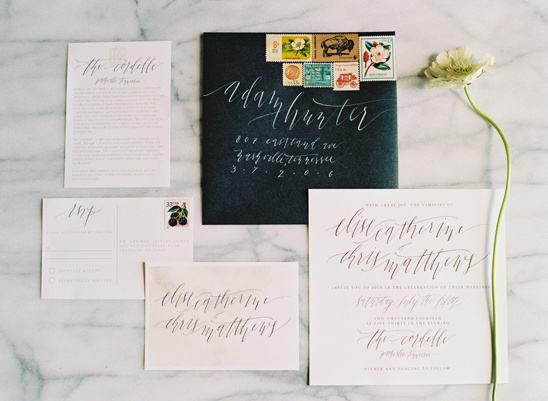 elegant calligraphy stationery