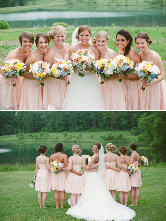 peach bridesmaid dresses