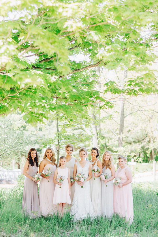 neutral tone bridesmaids dresses