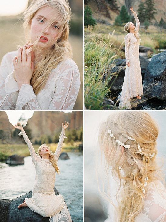 boho chic bridal session