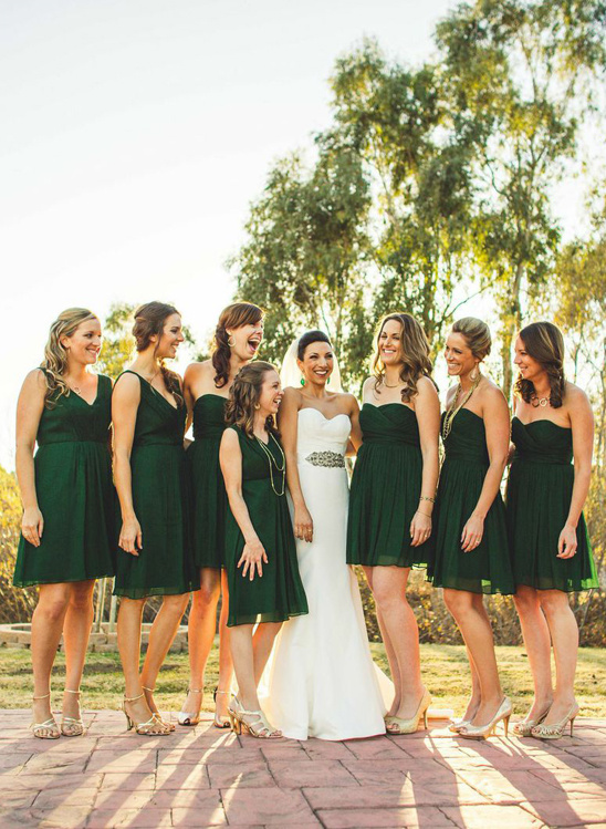 emerald bridal party