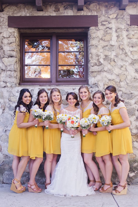 mustard yellow bridesmaid dresses