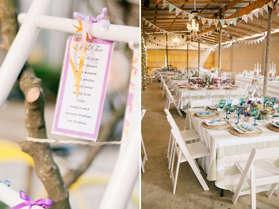 quaint wedding reception decor