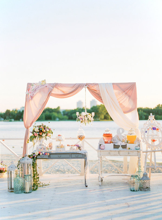 vintage shabby chic dessert display