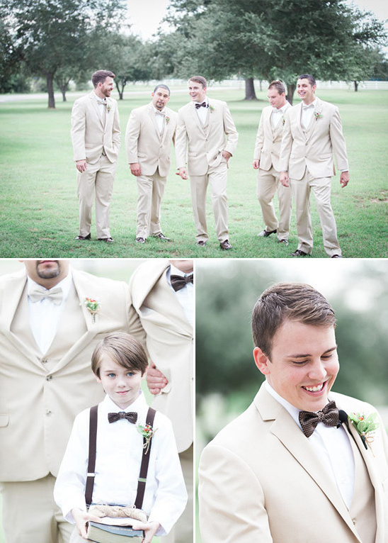 brown and tan groomsmen