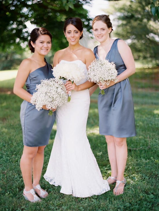 deep grey bridesmaid dresses