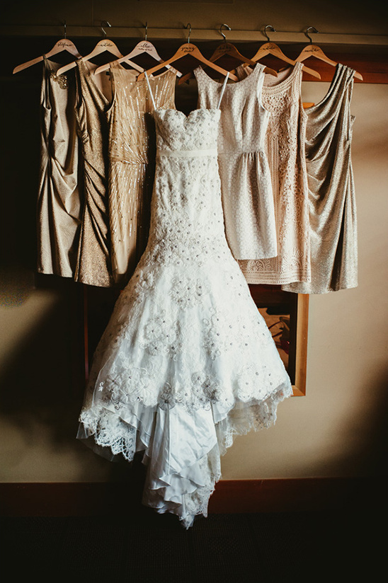 beautiful wedding gown and bridesmaids dresses @weddingchicks