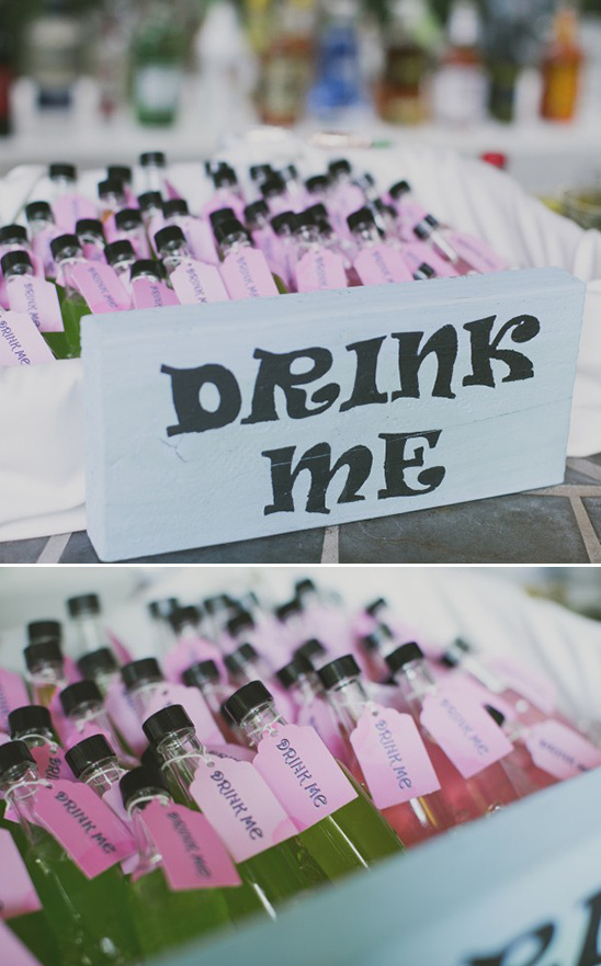 wonderland themed shots @weddingchicks