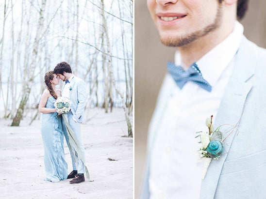 seashell boutonniere @weddingchicks