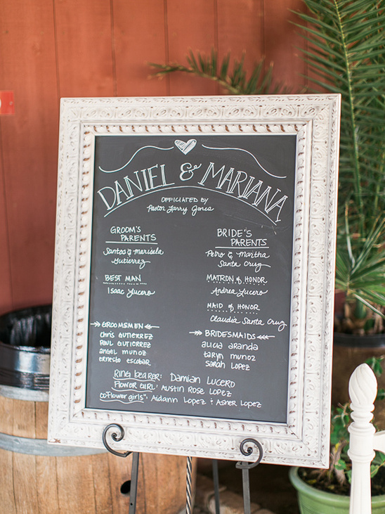 chalkboard wedding program @weddingchicks