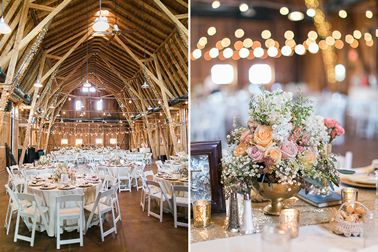 shabby chic glam barn reception @weddingchicks