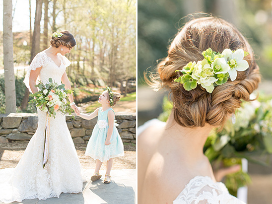 floral hair piece @weddingchicks