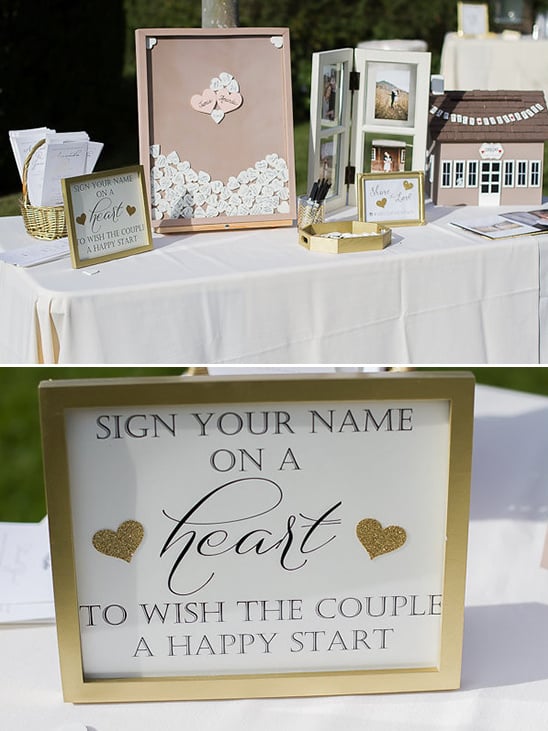 heart frame guest book @weddingchicks