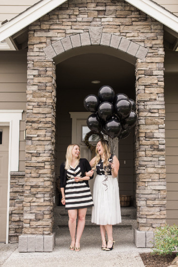 black-and-white-modern-bridal-shower