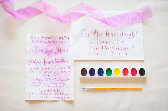 water color and calligraphy @weddingchicks