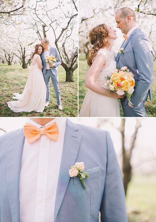light blue and orange groom look @weddingchicks
