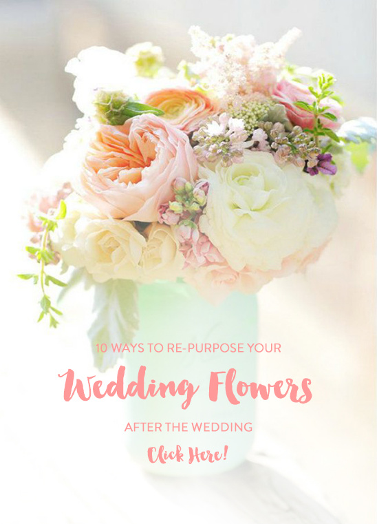 repurpose wedding flowers