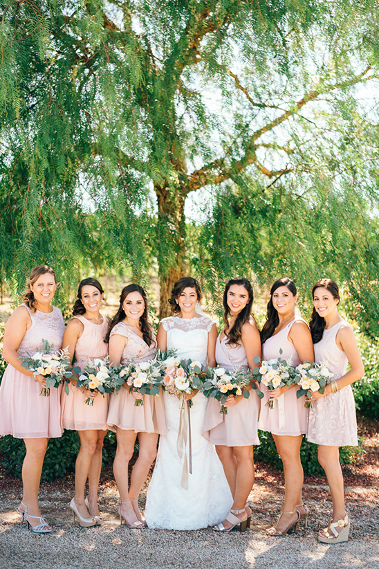 pink bridesmaid dresses @weddingchicks