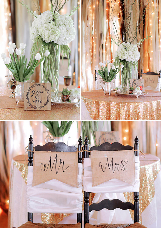 sweetheart table details @weddingchicks