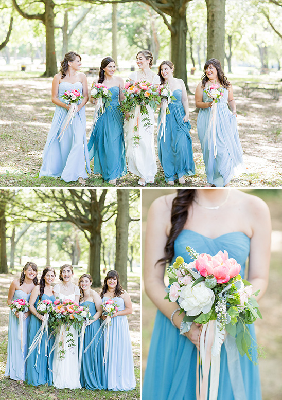 blue bridesmaid dresses @weddingchicks