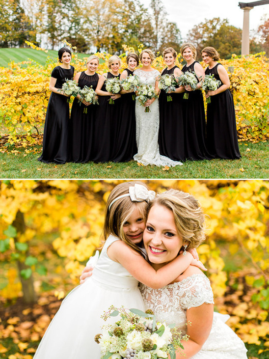 black bridesmaid dresses @weddingchicks