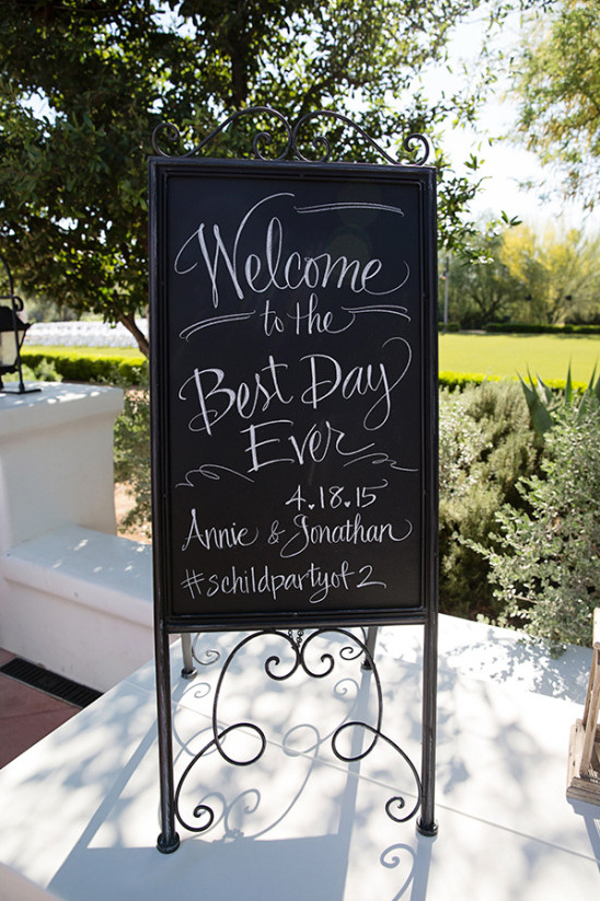 chalkboard wedding sign