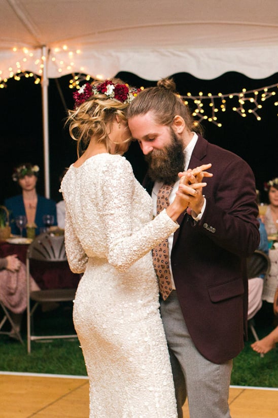 Bride and groom first dance