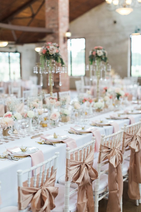 Pink And Gold Glittery Wedding