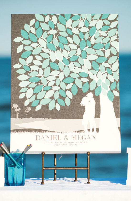 Custom wedding guest book from paperramma