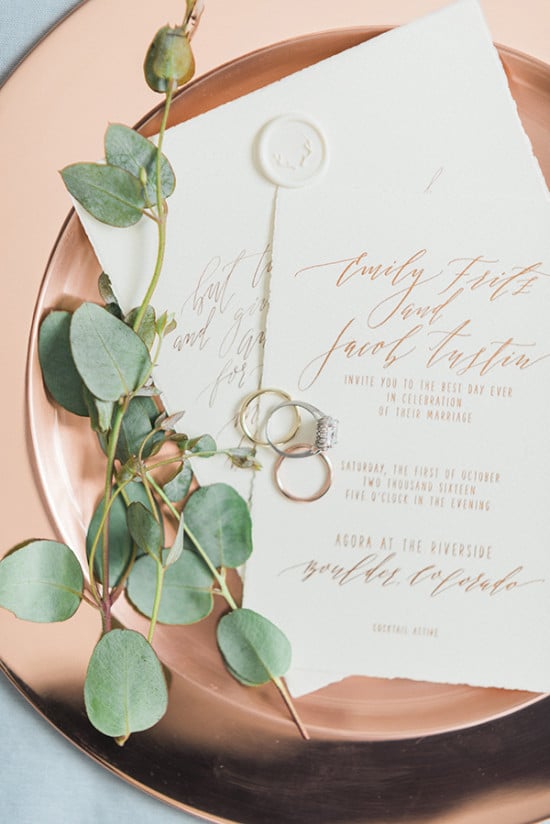 romantic calligraphy wedding paper