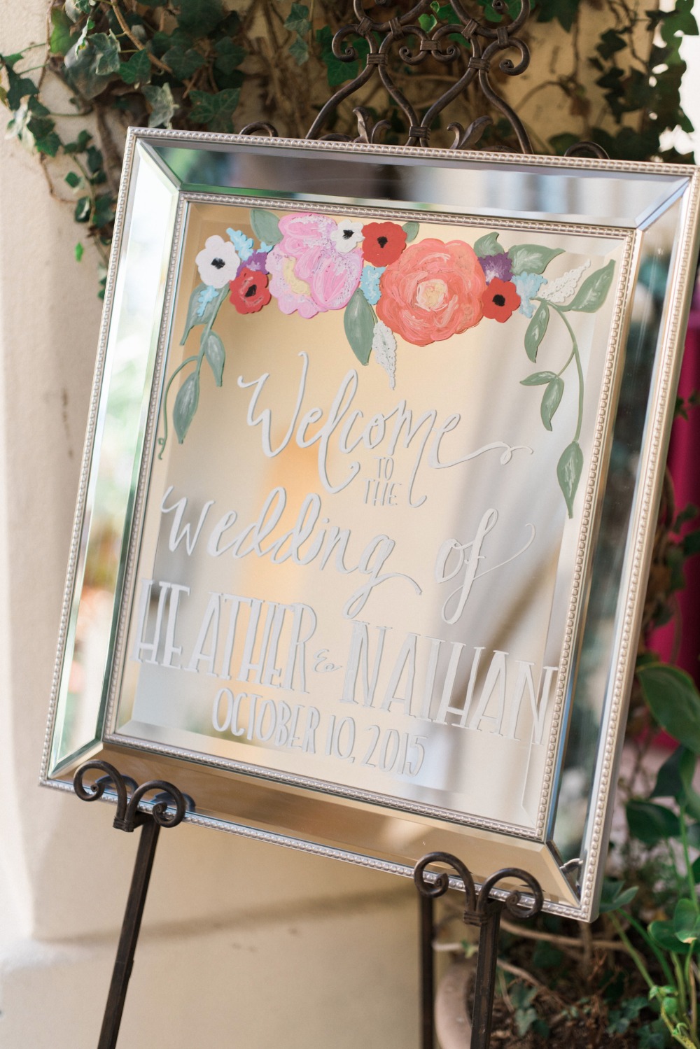 Mirror wedding sign