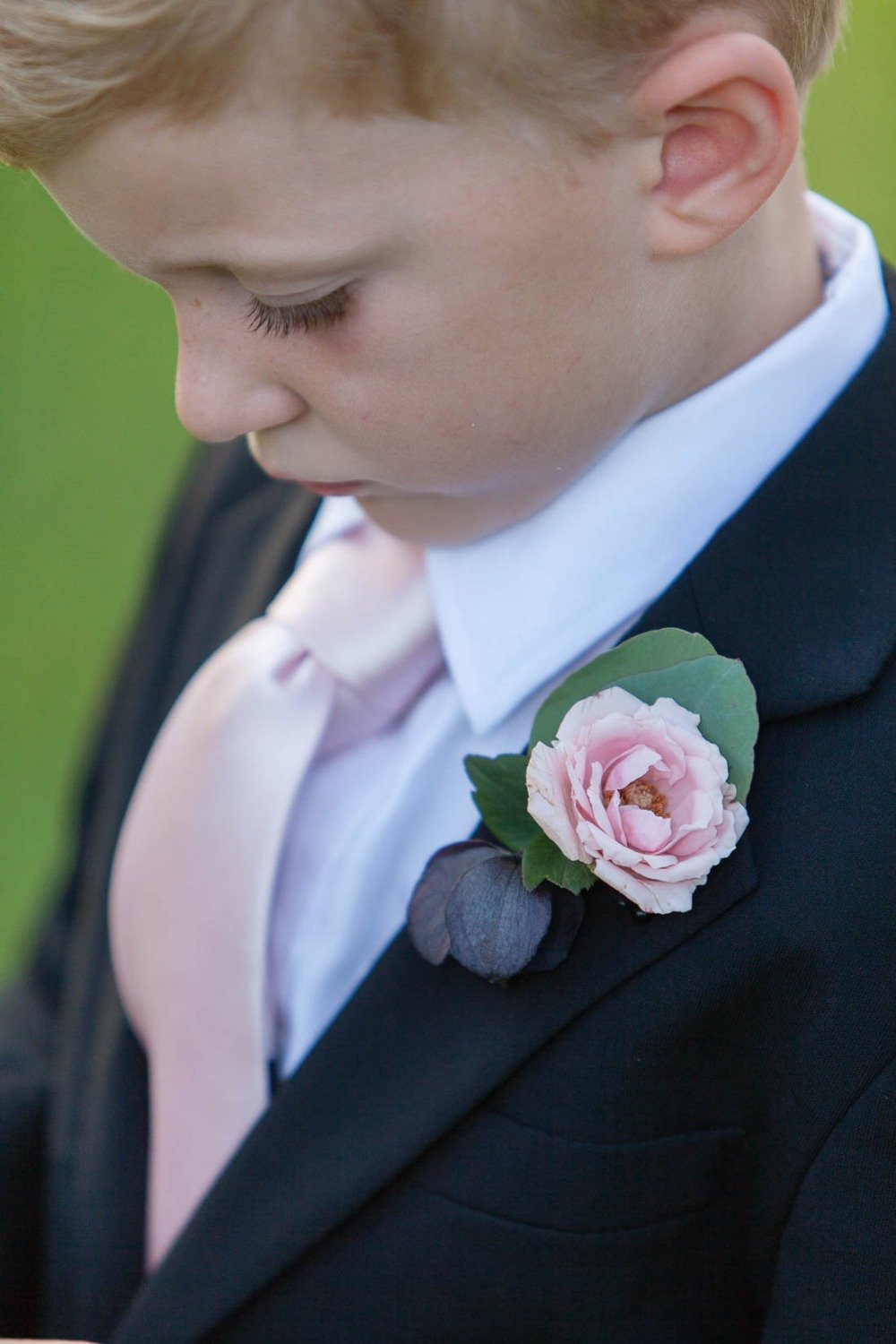 Ring bearer boutonniere