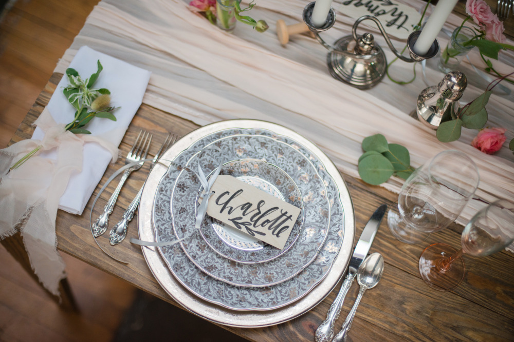 gorgeous hand lettering place cards