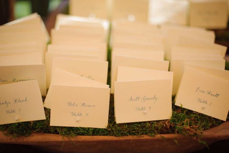 simple and elegant wedding escort cards