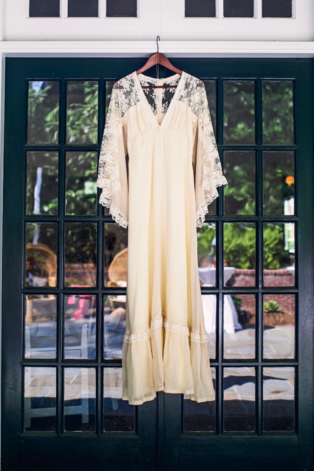 vintage thrift store wedding dress find