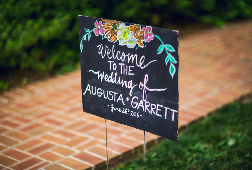 welcome wedding sign