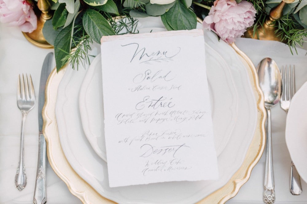 Calligraphy menu