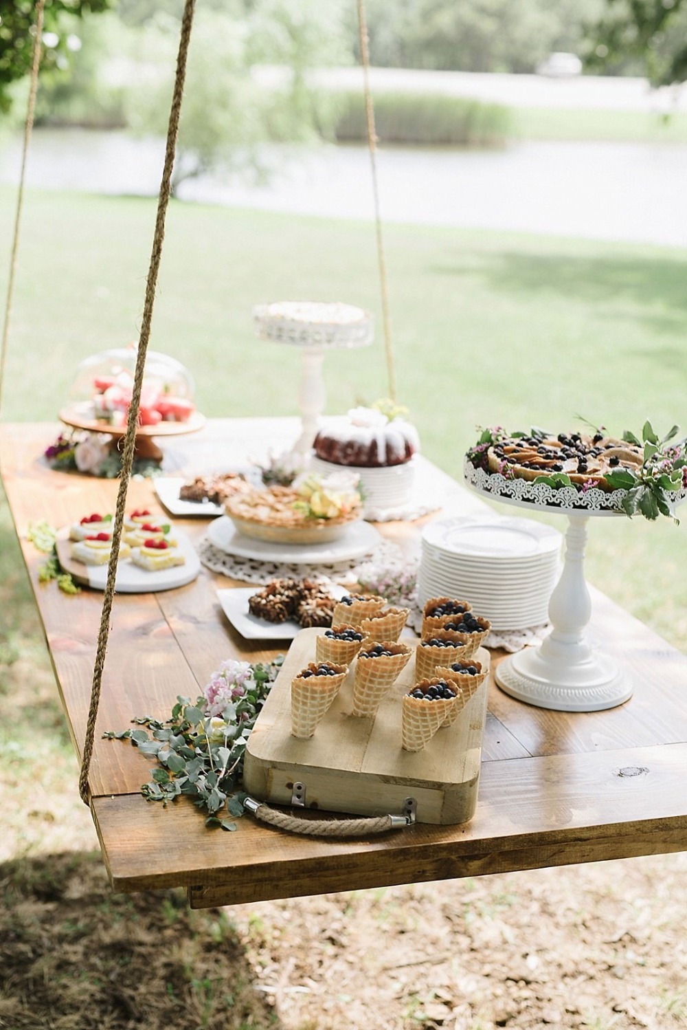 Hanging dessert table