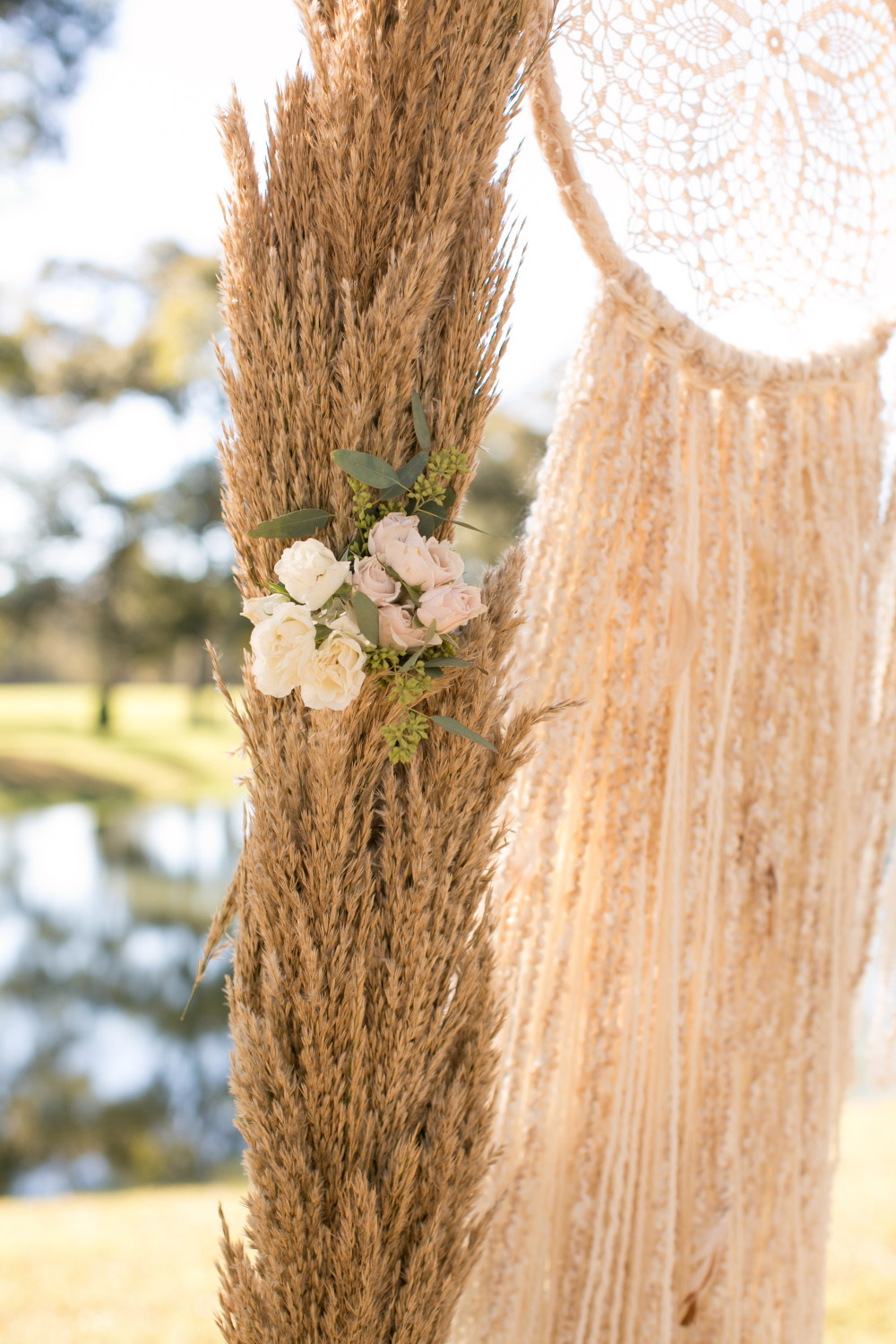 beautiful rustic wedding ceremony arch