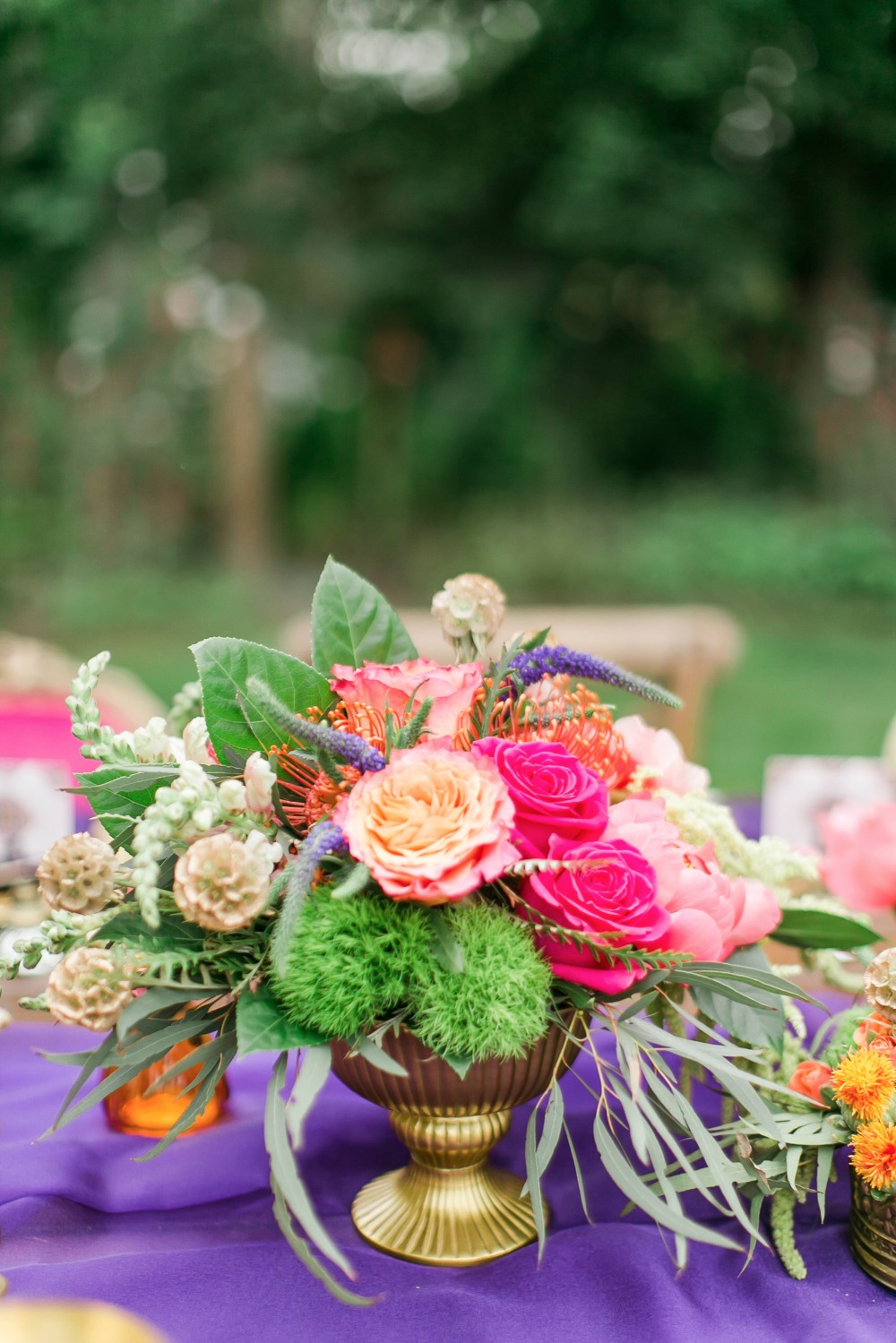 Bright and colorful centerpiece