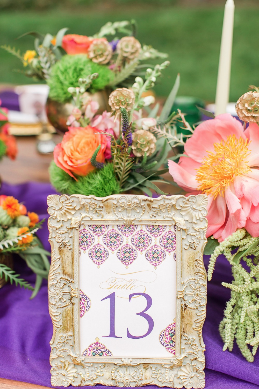 Framed table number idea