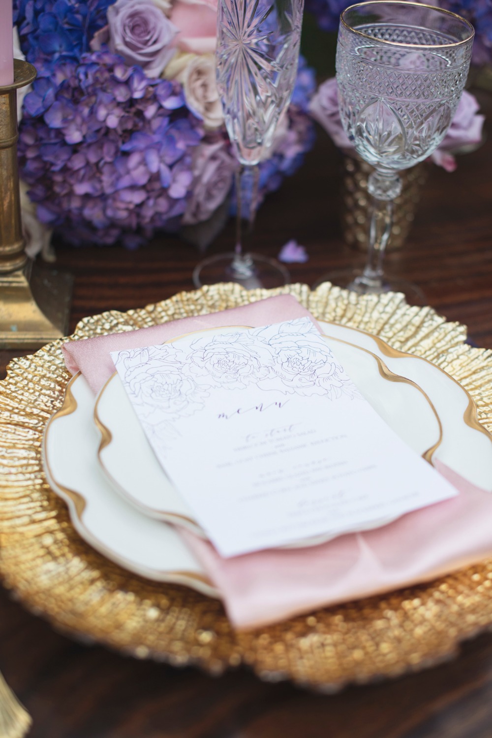 Gold place setting