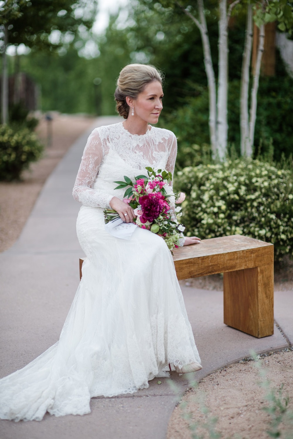 Pretty lace wedding dress